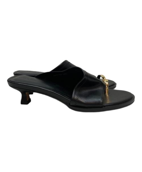 Le vernis（ル ベルニ）Le vernis (ル ベルニ) TOE RING SANDALS（トーリング・サンダル） ブラック サイズ:23.5cmの古着・服飾アイテム