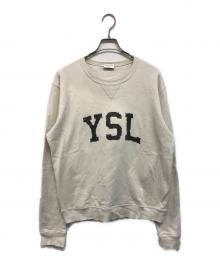 Saint Laurent Paris（サンローランパリ）の古着「YSLロゴプリントスウェット」｜ホワイト