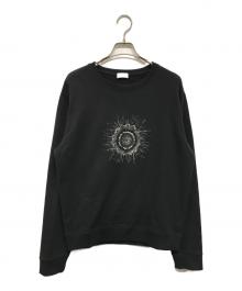 Saint Laurent Paris（サンローランパリ）の古着「クルーネックスウェット ロゴスウェット ビシュー」｜ブラック