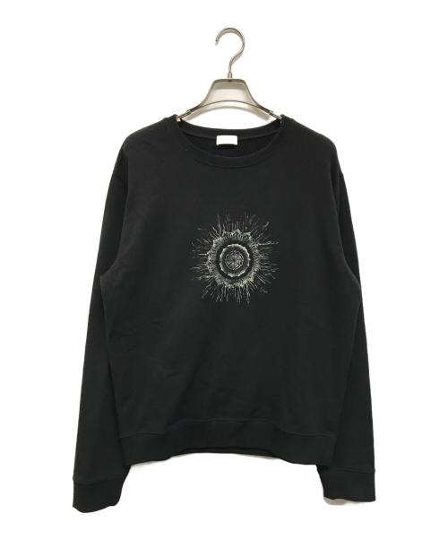Saint Laurent Paris（サンローランパリ）Saint Laurent Paris (サンローランパリ) クルーネックスウェット ロゴスウェット ビシュー ブラック サイズ:Lの古着・服飾アイテム