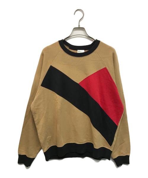 Saint Laurent Paris（サンローランパリ）Saint Laurent Paris (サンローランパリ) クルーネックスウェット ブラウン×レッド サイズ:XXLの古着・服飾アイテム