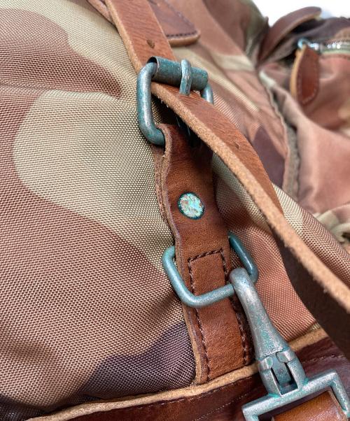 RALPH LAUREN（ラルフローレン）RALPH LAUREN (ラルフローレン) カモフラアンティーク加工リュック ブラウンの古着・服飾アイテム