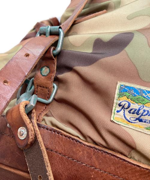 RALPH LAUREN（ラルフローレン）RALPH LAUREN (ラルフローレン) カモフラアンティーク加工リュック ブラウンの古着・服飾アイテム