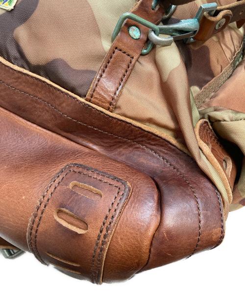 RALPH LAUREN（ラルフローレン）RALPH LAUREN (ラルフローレン) カモフラアンティーク加工リュック ブラウンの古着・服飾アイテム