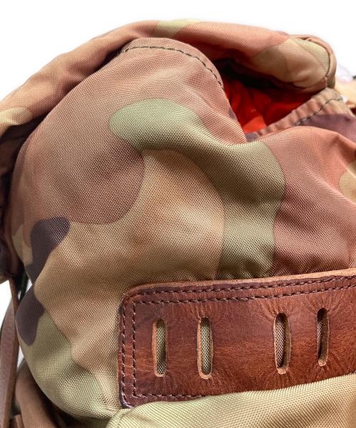 RALPH LAUREN（ラルフローレン）RALPH LAUREN (ラルフローレン) カモフラアンティーク加工リュック ブラウンの古着・服飾アイテム
