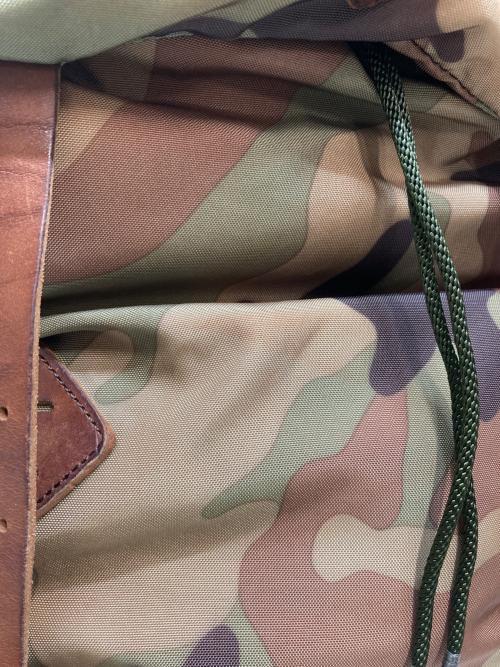 RALPH LAUREN（ラルフローレン）RALPH LAUREN (ラルフローレン) カモフラアンティーク加工リュック ブラウンの古着・服飾アイテム