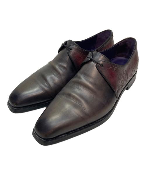 Berluti（ベルルッティ）Berluti (ベルルッティ) デムジュール 1アイレット スクリット カリグラフィー ダービー ブラウン サイズ:SIZE 6.5の古着・服飾アイテム