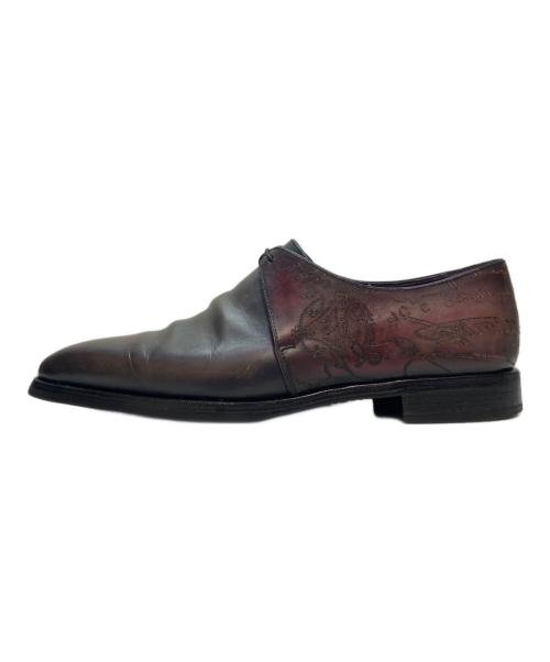 Berluti（ベルルッティ）Berluti (ベルルッティ) デムジュール 1アイレット スクリット カリグラフィー ダービー ブラウン サイズ:SIZE 6.5の古着・服飾アイテム