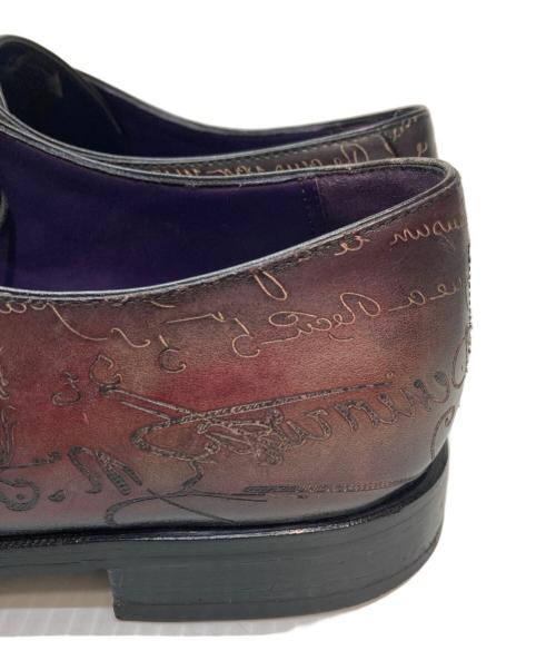 Berluti（ベルルッティ）Berluti (ベルルッティ) デムジュール 1アイレット スクリット カリグラフィー ダービー ブラウン サイズ:SIZE 6.5の古着・服飾アイテム
