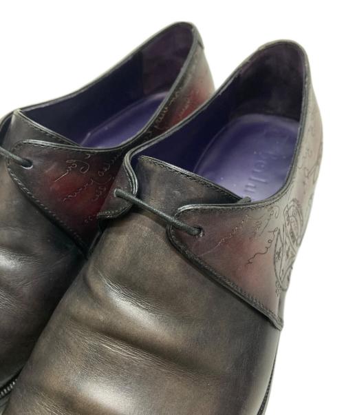 Berluti（ベルルッティ）Berluti (ベルルッティ) デムジュール 1アイレット スクリット カリグラフィー ダービー ブラウン サイズ:SIZE 6.5の古着・服飾アイテム