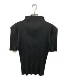 PLEATS PLEASE（プリーツプリーズ）の古着「半袖ハイネックプリーツカットソー」｜ブラック