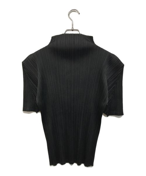 PLEATS PLEASE（プリーツプリーズ）PLEATS PLEASE (プリーツプリーズ) 半袖ハイネックプリーツカットソー ブラック サイズ:SIZE 3の古着・服飾アイテム