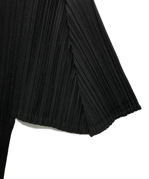 PLEATS PLEASE（プリーツプリーズ）PLEATS PLEASE (プリーツプリーズ) 半袖ハイネックプリーツカットソー ブラック サイズ:SIZE 3の古着・服飾アイテム