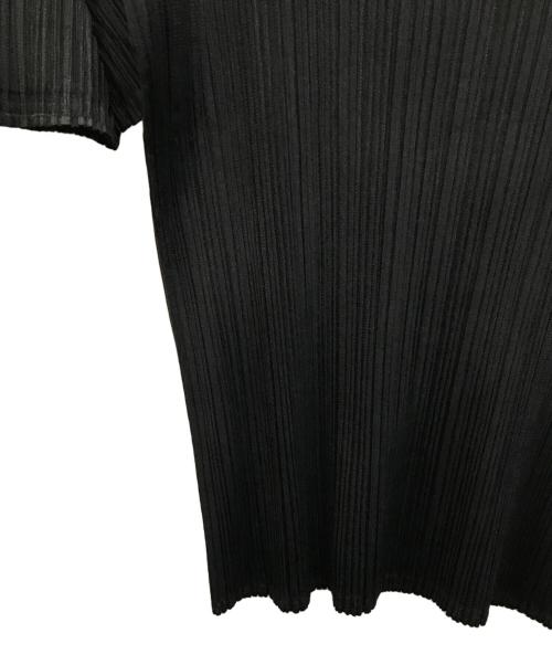 PLEATS PLEASE（プリーツプリーズ）PLEATS PLEASE (プリーツプリーズ) 半袖ハイネックプリーツカットソー ブラック サイズ:SIZE 3の古着・服飾アイテム
