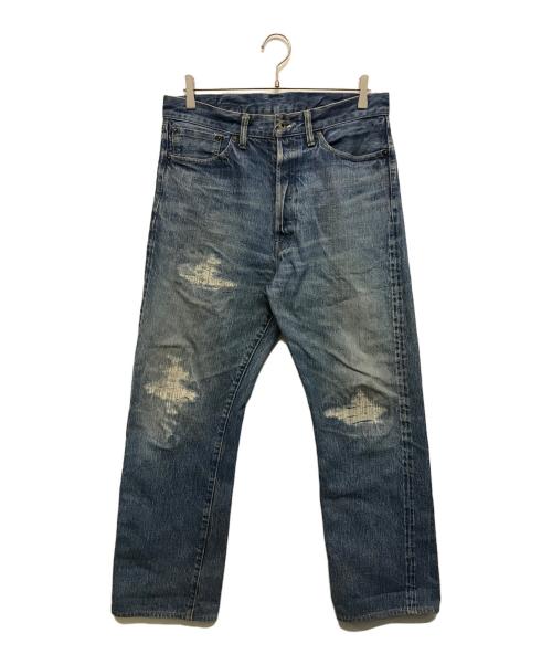 TENDERLOIN（テンダーロイン）TENDERLOIN (テンダーロイン) シンチバックボタンフライデニムパンツ インディゴ サイズ:32の古着・服飾アイテム