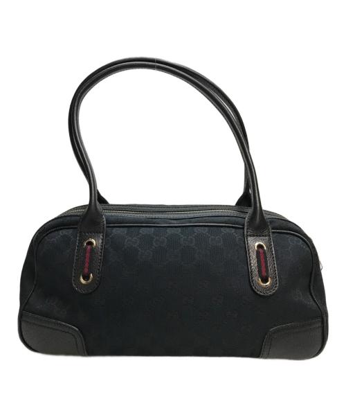 GUCCI（グッチ）GUCCI (グッチ) GGキャンバスプリンシーミニボストンバッグ ブラックの古着・服飾アイテム