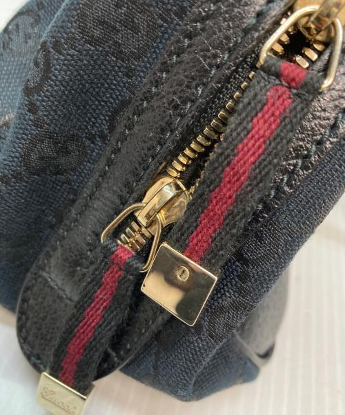GUCCI（グッチ）GUCCI (グッチ) GGキャンバスプリンシーミニボストンバッグ ブラックの古着・服飾アイテム