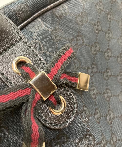 GUCCI（グッチ）GUCCI (グッチ) GGキャンバスプリンシーミニボストンバッグ ブラックの古着・服飾アイテム