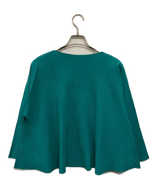me ISSEY MIYAKE（ミーイッセイ ミヤケ）me ISSEY MIYAKE (ミーイッセイ ミヤケ) SWING PLEATS（スウィングプリーツ） プリーツトップス グリーン サイズ:-の古着・服飾アイテム