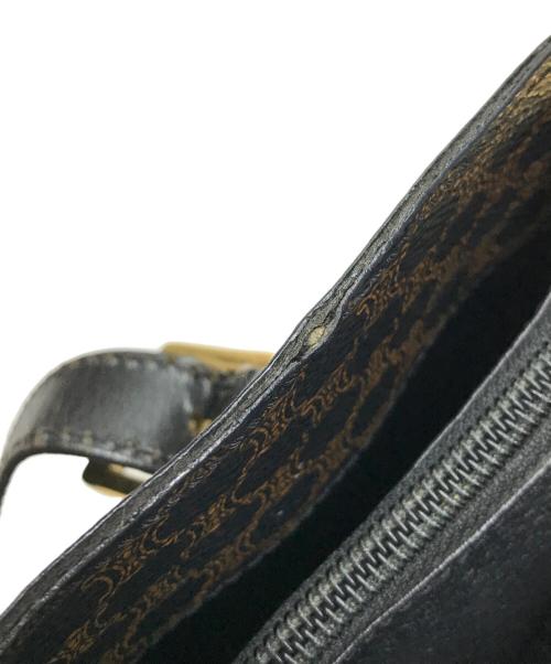 CELINE（セリーヌ）CELINE (セリーヌ) マカダム柄トートバッグ ブラック×ブラウンの古着・服飾アイテム