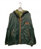 BONEVILLEボンネビル）の古着「EMBROIDERED ZIPUP NYLON（エンブロイダード・ジップアップ・ナイロンジャケット）」｜グリーン