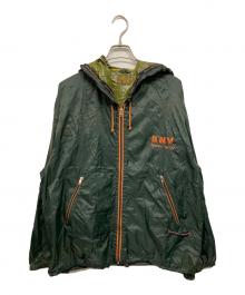BONEVILLE（ボンネビル）の古着「EMBROIDERED ZIPUP NYLON（エンブロイダード・ジップアップ・ナイロンジャケット）」｜グリーン