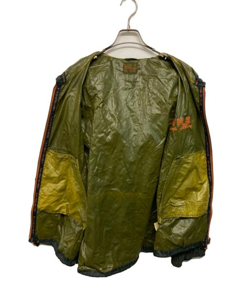 BONEVILLE（ボンネビル）BONEVILLE (ボンネビル) EMBROIDERED ZIPUP NYLON（エンブロイダード・ジップアップ・ナイロンジャケット） グリーン サイズ:Lの古着・服飾アイテム
