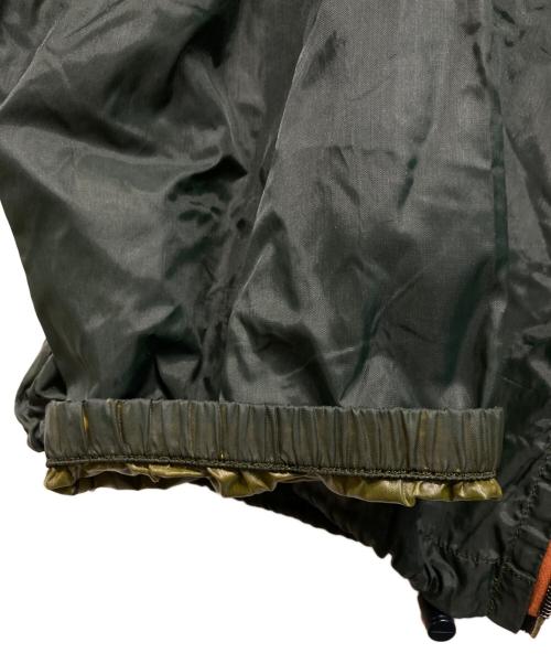 BONEVILLE（ボンネビル）BONEVILLE (ボンネビル) EMBROIDERED ZIPUP NYLON（エンブロイダード・ジップアップ・ナイロンジャケット） グリーン サイズ:Lの古着・服飾アイテム