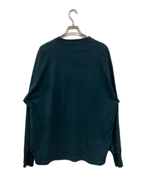 Perfect ribs（パーフェクトリブス）Perfect ribs (パーフェクトリブス) Strange Sleeve Crew Neck Sweat Shirts　ストレンジ スリーブ クルーネック スウェット シャツ ネイビー サイズ:SIZE Lの古着・服飾アイテム