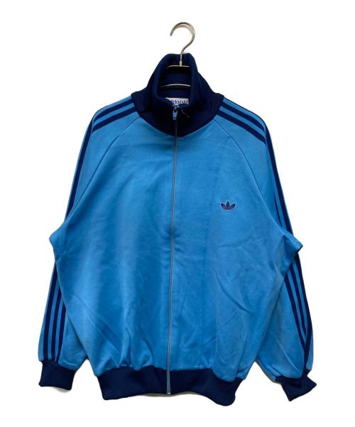 adidas（アディダス）adidas (アディダス) 80s デサント期 トラックジャケットセットアップ ブルー サイズ:SIZE 6号の古着・服飾アイテム