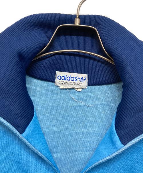 adidas（アディダス）adidas (アディダス) 80s デサント期 トラックジャケットセットアップ ブルー サイズ:SIZE 6号の古着・服飾アイテム