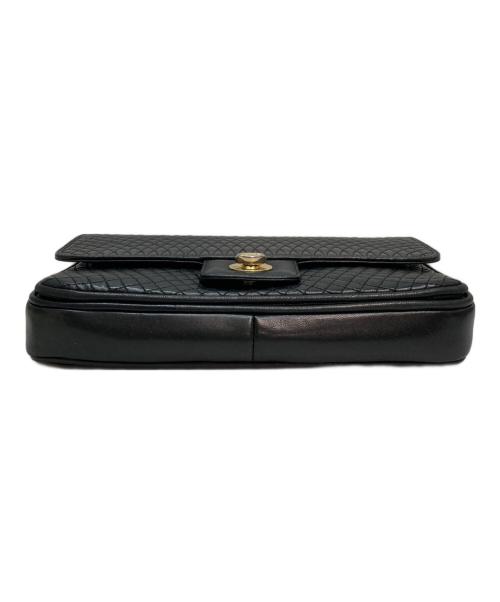 BALLY（バリー）BALLY (バリー) キルトレザーチェーンショルダーバッグ ブラックの古着・服飾アイテム