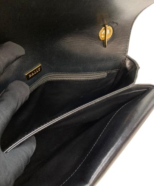 BALLY（バリー）BALLY (バリー) キルトレザーチェーンショルダーバッグ ブラックの古着・服飾アイテム