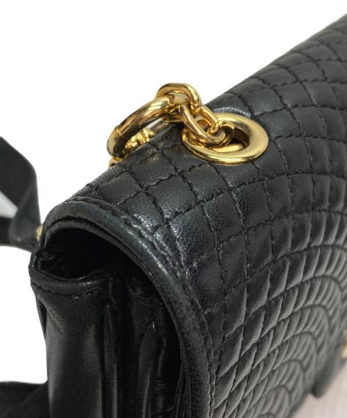 BALLY（バリー）BALLY (バリー) キルトレザーチェーンショルダーバッグ ブラックの古着・服飾アイテム