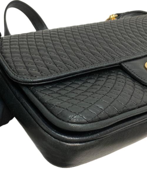 BALLY（バリー）BALLY (バリー) キルトレザーチェーンショルダーバッグ ブラックの古着・服飾アイテム