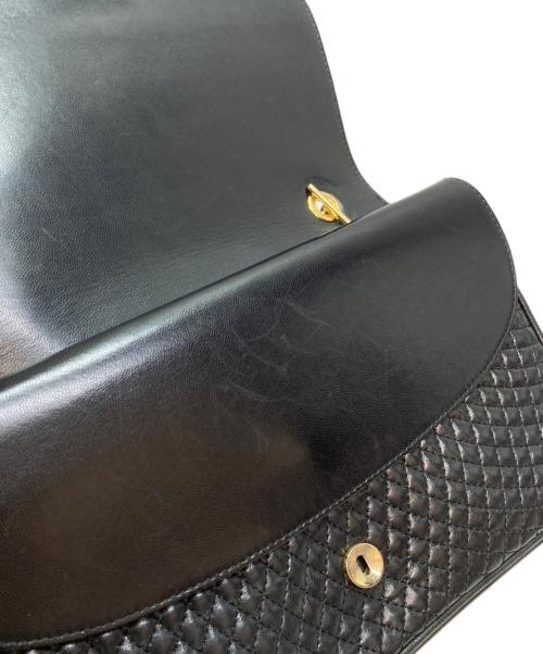 BALLY（バリー）BALLY (バリー) キルトレザーチェーンショルダーバッグ ブラックの古着・服飾アイテム