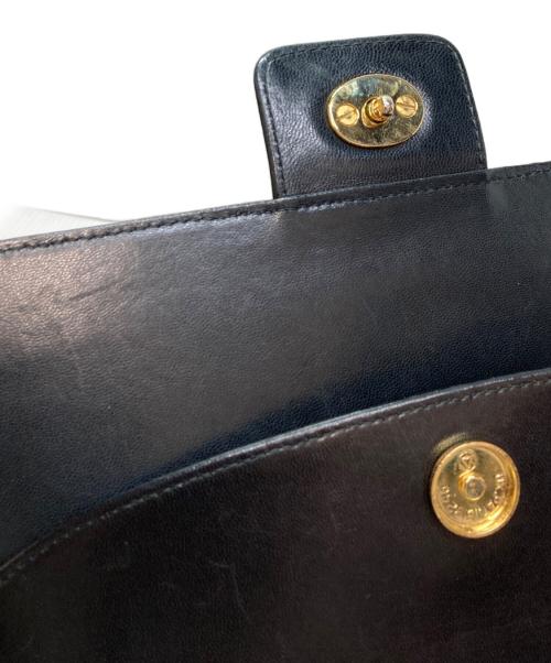 BALLY（バリー）BALLY (バリー) キルトレザーチェーンショルダーバッグ ブラックの古着・服飾アイテム