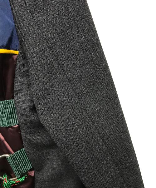 KOLOR（カラー）KOLOR (カラー) 異素材ドッキング テーラードジャケット グレー サイズ:Mの古着・服飾アイテム