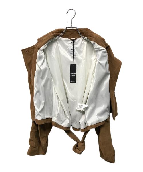 EMMETI（エンメティ）EMMETI (エンメティ) AMELIA スエードレザージャケット ベージュ サイズ:SIZE 42の古着・服飾アイテム