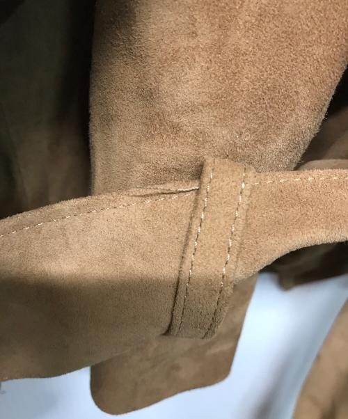 EMMETI（エンメティ）EMMETI (エンメティ) AMELIA スエードレザージャケット ベージュ サイズ:SIZE 42の古着・服飾アイテム