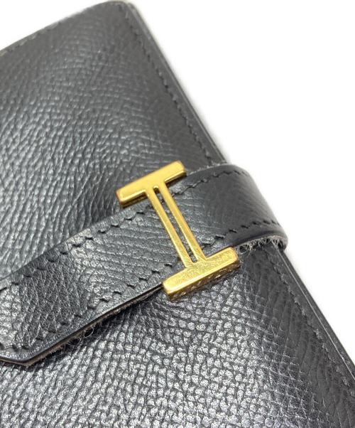 HERMES（エルメス）HERMES (エルメス) ベアン コンパクト ミニウォレット ブラックの古着・服飾アイテム