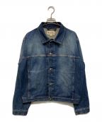 stussyステューシー）の古着「25SS  VINTAGE WASH DENIM TRUCKER JACKET（ヴィンテージ・ウォッシュ・デニム・トラッカー・ジャケット）」｜インディゴ