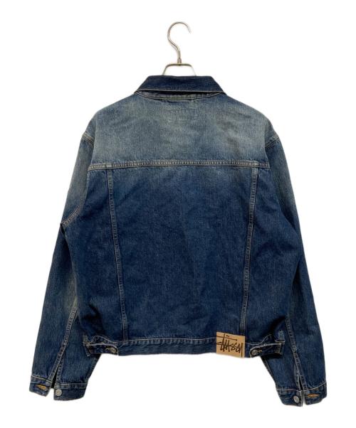 stussy（ステューシー）stussy (ステューシー) 25SS  VINTAGE WASH DENIM TRUCKER JACKET（ヴィンテージ・ウォッシュ・デニム・トラッカー・ジャケット） インディゴ サイズ:Lの古着・服飾アイテム