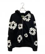 Denim Tearsデニムティアーズ）の古着「Cotton Wreath Zip Hoodie（コットン・リース・ジップ・フーディー）」｜ブラック