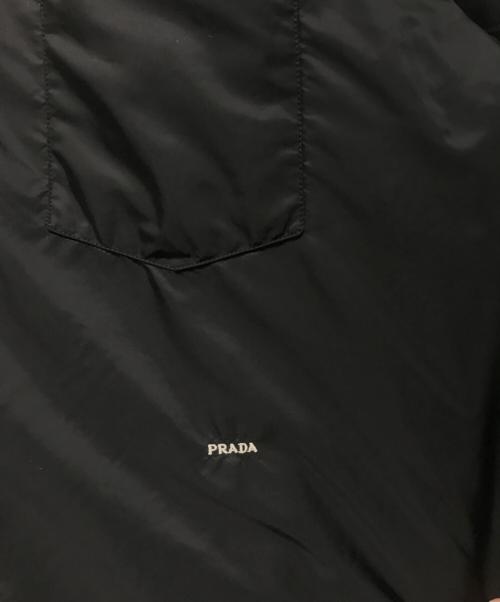 PRADA（プラダ）PRADA (プラダ) Re-Nylon Shirt（リナイロン シャツ） リナイロン中綿シャツジャケット ブラック サイズ:Mの古着・服飾アイテム