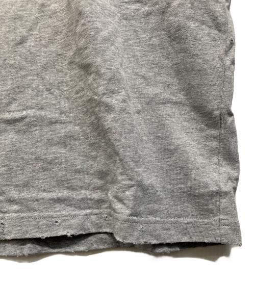 BALENCIAGA（バレンシアガ）BALENCIAGA (バレンシアガ) ダメージ加工オーバーサイズテープロゴTシャツ グレー サイズ:XXSの古着・服飾アイテム