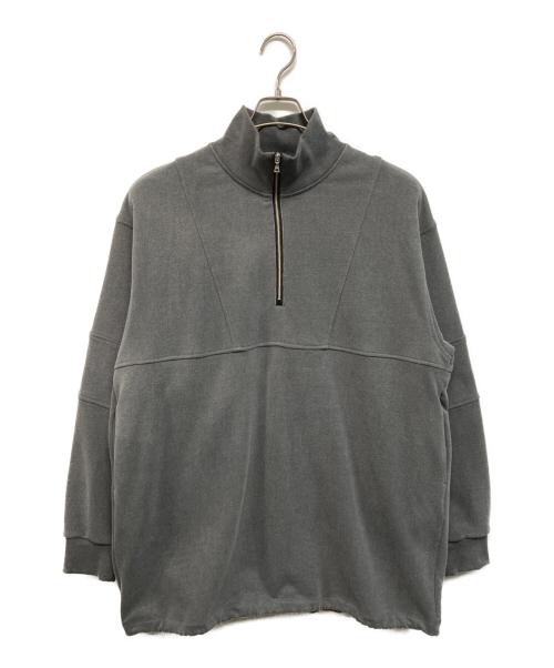 CODE A（コードエー）CODE A (コードエー) half zip sweat mini dress/ハーフジップスウェットミニドレス グレー サイズ:FREEの古着・服飾アイテム