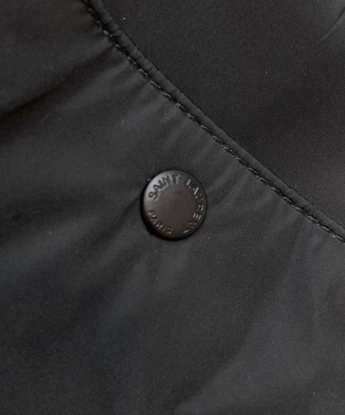 Saint Laurent Paris（サンローランパリ）Saint Laurent Paris (サンローランパリ) レザー切替ショルダーバッグ フォンポーチ ブラックの古着・服飾アイテム