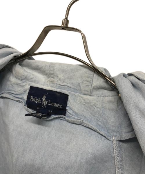 POLO RALPH LAUREN（ポロ・ラルフローレン）POLO RALPH LAUREN (ポロ・ラルフローレン) フデットデニムパーカー スカイブルー サイズ:Sの古着・服飾アイテム