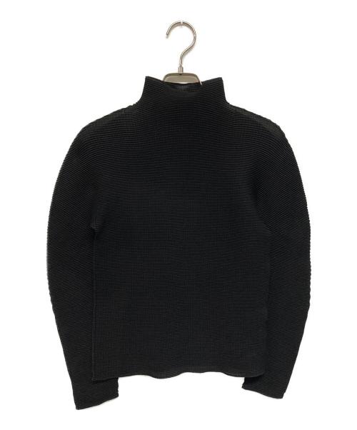 me ISSEY MIYAKE（ミーイッセイ ミヤケ）me ISSEY MIYAKE (ミーイッセイ ミヤケ) ハイネックプリーツカットソー ブラック サイズ:FREEの古着・服飾アイテム
